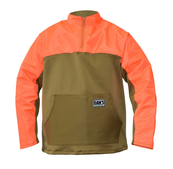 dan's briar quarter-zip pullover orange/tan - Sunnypeak
